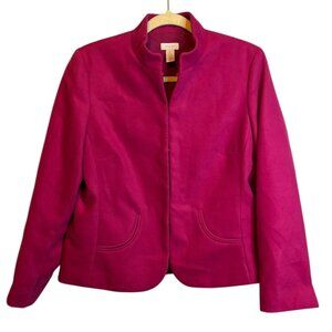 Chico's‎ Jacket Women's Size Medium Mandarin Collar Pink Chicos 1